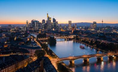 Skyline of Frankfurt am Main city at summer sunset- Stock Photo or Stock Video of rcfotostock | RC Photo Stock