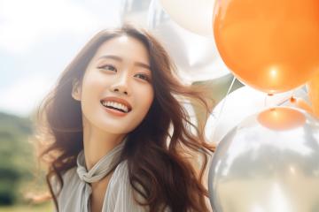 Smiling woman with balloons outdoors
- Stock Photo or Stock Video of rcfotostock | RC Photo Stock