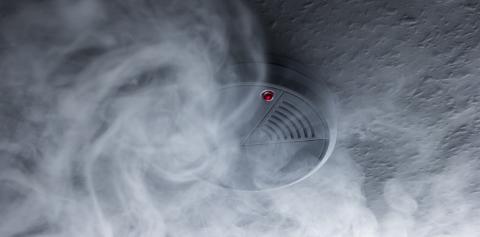 Smoke detector with smoke- Stock Photo or Stock Video of rcfotostock | RC-Photo-Stock