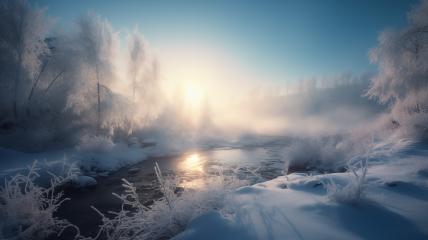 Snow-covered landscape with river and fog
- Stock Photo or Stock Video of rcfotostock | RC Photo Stock