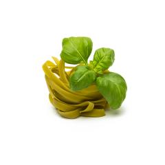 spinach noodle nest with basil leaf- Stock Photo or Stock Video of rcfotostock | RC Photo Stock