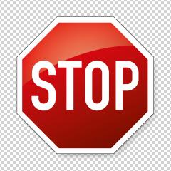 Stop sign. German traffic sign stop on checked transparent background. Vector illustration. Eps 10 vector file.- Stock Photo or Stock Video of rcfotostock | RC-Photo-Stock