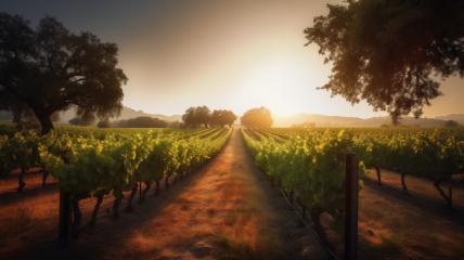 Sunrise casting golden light on vineyard rows
 : Stock Photo or Stock Video Download rcfotostock photos, images and assets rcfotostock | RC Photo Stock.: