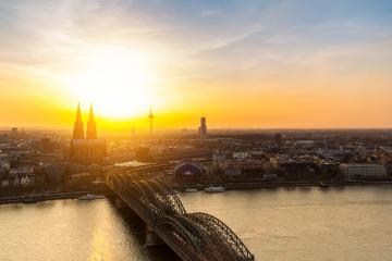 sunset at cologne with cathedral- Stock Photo or Stock Video of rcfotostock | RC-Photo-Stock