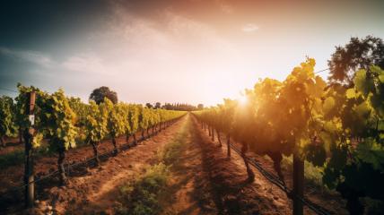Sunset over lush vineyard rows in countryside
 : Stock Photo or Stock Video Download rcfotostock photos, images and assets rcfotostock | RC Photo Stock.: