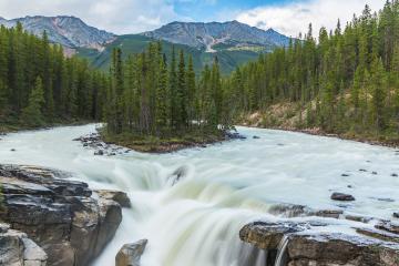Sunwapta falls in the national park Canada - Stock Photo or Stock Video of rcfotostock | RC-Photo-Stock