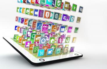Tablet PC with cloud of application icons- Stock Photo or Stock Video of rcfotostock | RC Photo Stock