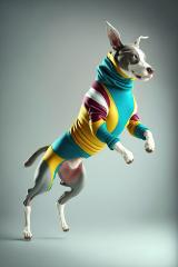 terrier dog doing Gymnastic in sporty body sweater (Generative AI)- Stock Photo or Stock Video of rcfotostock | RC Photo Stock