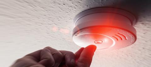 Testing Domestic Home Smoke Alarm detector : Stock Photo or Stock Video Download rcfotostock photos, images and assets rcfotostock | RC Photo Stock.: