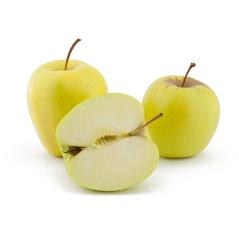 Three fresh yellow apples, one cut in half to reveal the seeds and flesh, displayed on a white background : Stock Photo or Stock Video Download rcfotostock photos, images and assets rcfotostock | RC Photo Stock.: