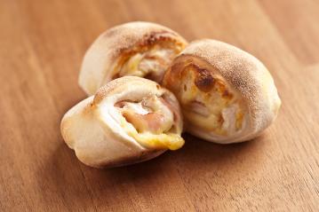 Three pizza buns with cheese and ham- Stock Photo or Stock Video of rcfotostock | RC-Photo-Stock
