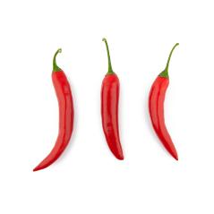 three red chili peppers on white background- Stock Photo or Stock Video of rcfotostock | RC Photo Stock