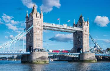 Tower Bridge with red bus in London, UK- Stock Photo or Stock Video of rcfotostock | RC Photo Stock