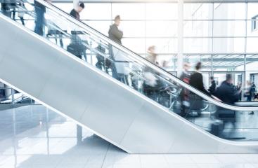 trade fair staircase with blurred people- Stock Photo or Stock Video of rcfotostock | RC-Photo-Stock