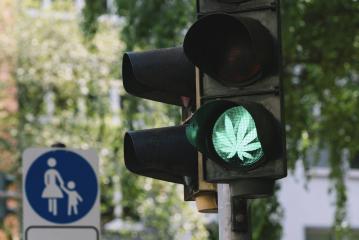 traffic light with green Marijuana or cannabis sign- Stock Photo or Stock Video of rcfotostock | RC Photo Stock