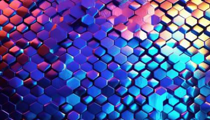 Vibrant hexagonal pattern with iridescent blue and pink hue- Stock Photo or Stock Video of rcfotostock | RC Photo Stock
