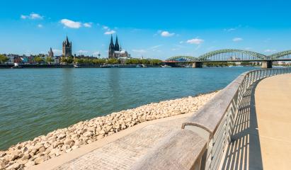 view from the new deutzer rhine boulevard of the old town of cologne- Stock Photo or Stock Video of rcfotostock | RC-Photo-Stock