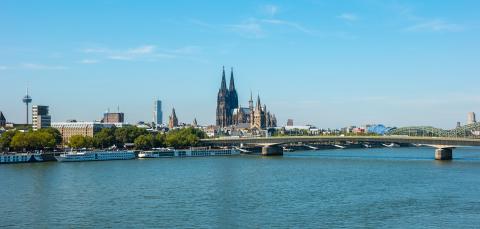 View of Cologne Cathedral along river rhine Germany- Stock Photo or Stock Video of rcfotostock | RC Photo Stock