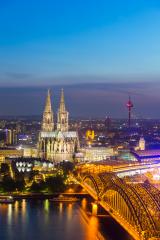 view of Cologne Cathedral at night- Stock Photo or Stock Video of rcfotostock | RC Photo Stock