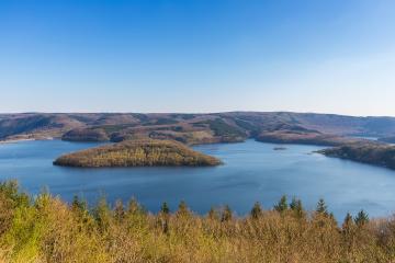 view of the Rursee lake at the Eifel : Stock Photo or Stock Video Download rcfotostock photos, images and assets rcfotostock | RC-Photo-Stock.: