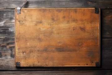 Vintage wooden cutting board on a rustic wood surface- Stock Photo or Stock Video of rcfotostock | RC Photo Stock