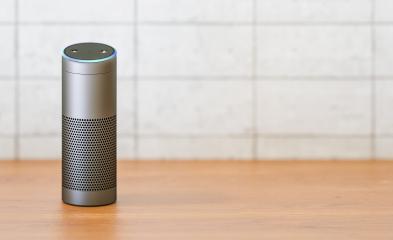 voice controlled smart speaker on a table- Stock Photo or Stock Video of rcfotostock | RC Photo Stock
