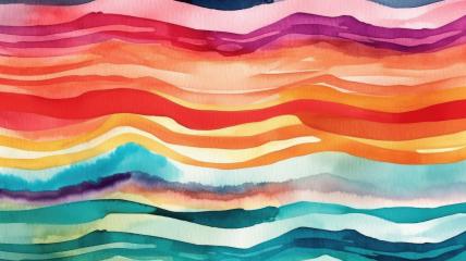 Wavy horizontal watercolor layers in vibrant shades- Stock Photo or Stock Video of rcfotostock | RC Photo Stock