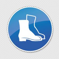 Wear protective footwear. Wear safety footwear, Protective safety boots must be worn mandatory sign or safety sign, on checked transparent background. Vector Eps 10. : Stock Photo or Stock Video Download rcfotostock photos, images and assets rcfotostock | RC Photo Stock.: