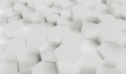 white hexagons background pattern - 3D rendering - Illustration - Stock Photo or Stock Video of rcfotostock | RC Photo Stock