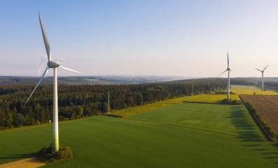 Wind turbine view from drone - Sustainable development, environment friendly, renewable energy concept.- Stock Photo or Stock Video of rcfotostock | RC Photo Stock