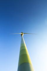 windmill Pinwheel wind turbine wind farm forwards blue skies- Stock Photo or Stock Video of rcfotostock | RC Photo Stock