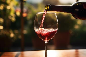 Wine pouring into a glass with a vineyard in the background
- Stock Photo or Stock Video of rcfotostock | RC Photo Stock