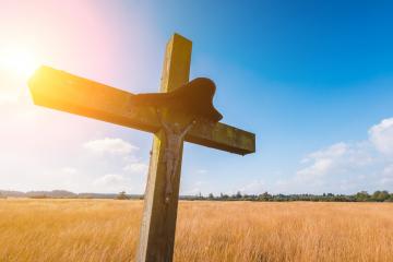 wooden cross religion symbol at a hiking trail in Belgium, Hohes Venn- Stock Photo or Stock Video of rcfotostock | RC-Photo-Stock