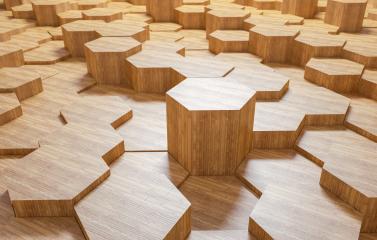wooden hexagonal background - 3D Rendering- Stock Photo or Stock Video of rcfotostock | RC Photo Stock