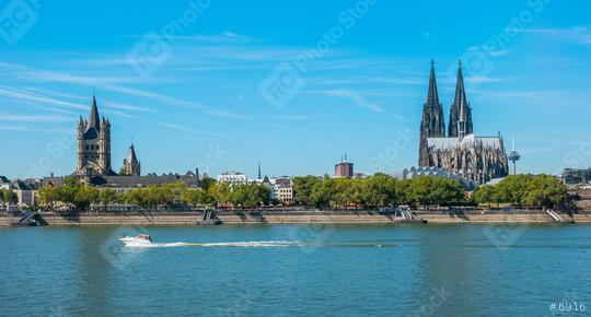  Cologne cathedral and the rhine river at summer  : Stock Photo or Stock Video Download rcfotostock photos, images and assets rcfotostock | RC Photo Stock.: