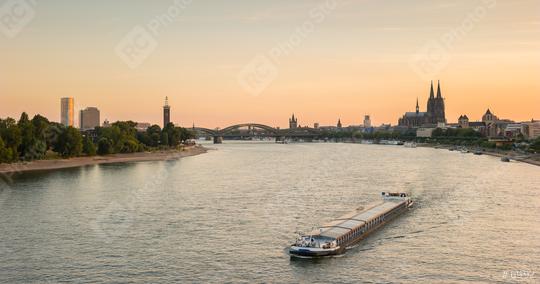  Cologne with Cologne Cathedral and Rhine river during sunset in Cologne  : Stock Photo or Stock Video Download rcfotostock photos, images and assets rcfotostock | RC Photo Stock.: