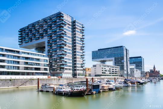  Rheinauharbor in cologne with moorings at summer  : Stock Photo or Stock Video Download rcfotostock photos, images and assets rcfotostock | RC Photo Stock.: