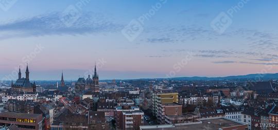  skyline panorama of Aachen city at sunset   : Stock Photo or Stock Video Download rcfotostock photos, images and assets rcfotostock | RC Photo Stock.: