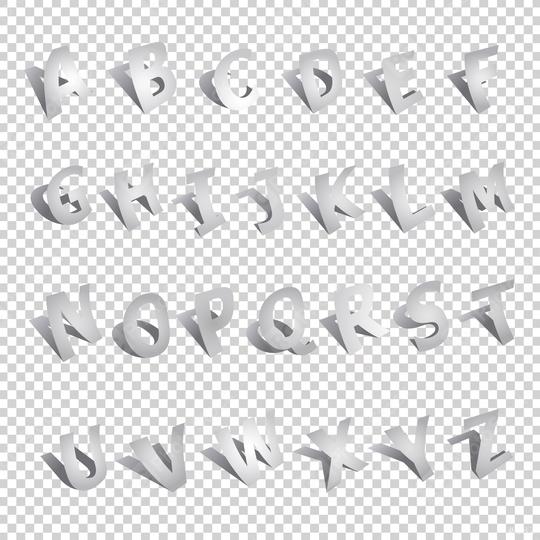 3D Alphabet font template, alphabet design set on checked transparent background. Vector illustration. Eps 10 vector file.  : Stock Photo or Stock Video Download rcfotostock photos, images and assets rcfotostock | RC Photo Stock.: