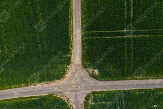 4 ways Traffic Junction in a agriculture field  : Stock Photo or Stock Video Download rcfotostock photos, images and assets rcfotostock | RC Photo Stock.: