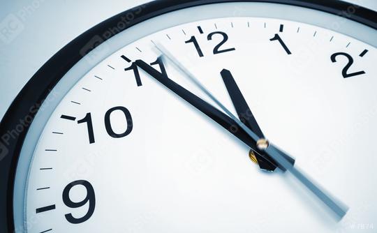 5 min before 12 o`clock on a wall clock  : Stock Photo or Stock Video Download rcfotostock photos, images and assets rcfotostock | RC Photo Stock.: