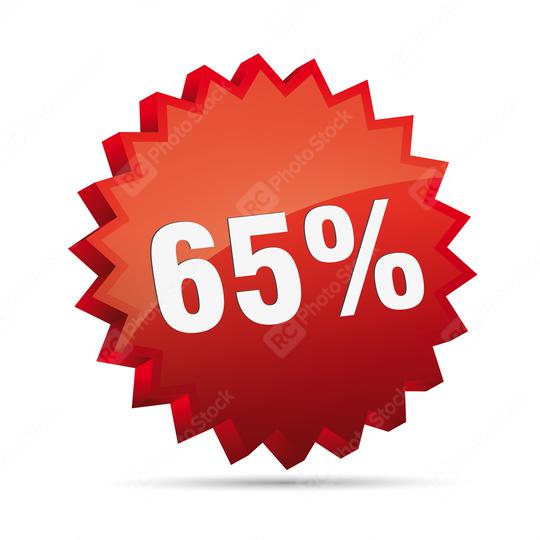 65 percent 3D Discount advertising action button badge bestseller percent free shop sale  : Stock Photo or Stock Video Download rcfotostock photos, images and assets rcfotostock | RC Photo Stock.: