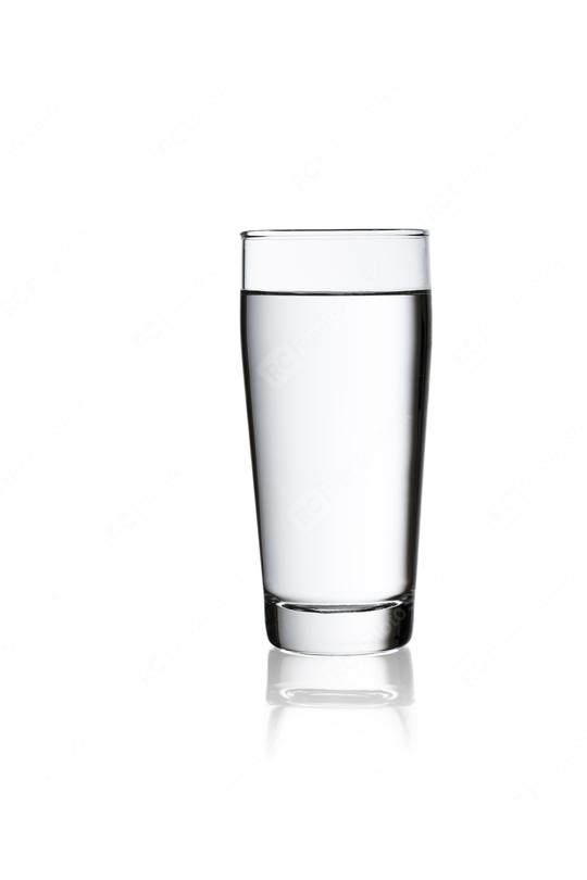 A glass of  drinking water on white isolated willi cup background with reflection  : Stock Photo or Stock Video Download rcfotostock photos, images and assets rcfotostock | RC Photo Stock.: