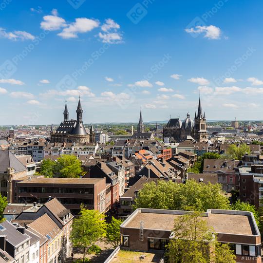 aachen (Aix-la-Chapelle) cityscape at summer  : Stock Photo or Stock Video Download rcfotostock photos, images and assets rcfotostock | RC Photo Stock.: