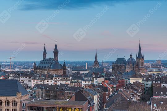 Aachen (aix-la-chapelle) imperial city at sunset  : Stock Photo or Stock Video Download rcfotostock photos, images and assets rcfotostock | RC Photo Stock.: