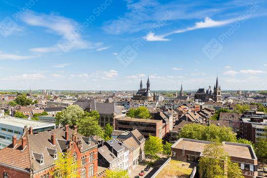 Aachen (Aix-la-Chapelle) with town hall and Cathedral  : Stock Photo or Stock Video Download rcfotostock photos, images and assets rcfotostock | RC Photo Stock.: