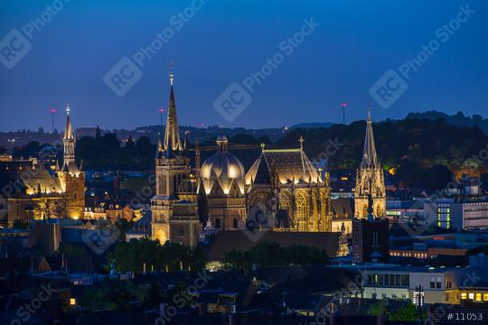 Aachen cathedral (Aachener Dom) at night  : Stock Photo or Stock Video Download rcfotostock photos, images and assets rcfotostock | RC Photo Stock.: