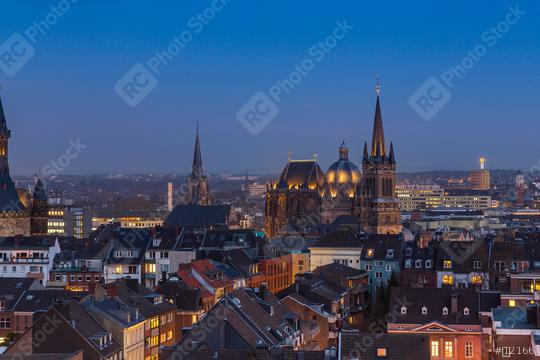 aachen cathedral (Aachener Dom) at night  : Stock Photo or Stock Video Download rcfotostock photos, images and assets rcfotostock | RC Photo Stock.: