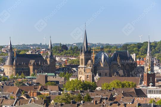 aachen cathedral (Aachener Dom) with town hall  : Stock Photo or Stock Video Download rcfotostock photos, images and assets rcfotostock | RC Photo Stock.: