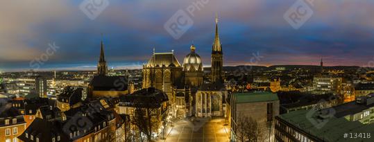 Aachen Cathedral at Night panorama  : Stock Photo or Stock Video Download rcfotostock photos, images and assets rcfotostock | RC Photo Stock.: